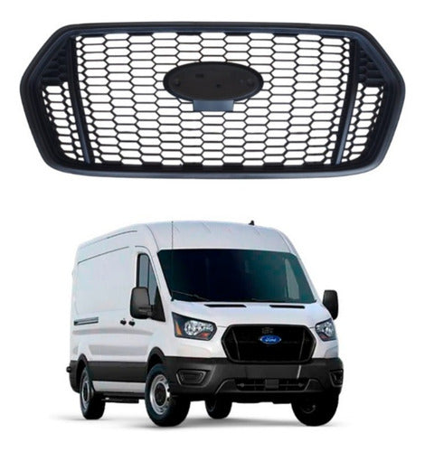 Parrilla De Panal Fd Transit 2020-2024 Usada Original Negro Mate