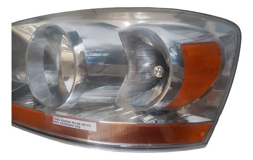 Faro Dodge Pickup 06 07 08 Fondo Cromado Izq Izquierdo